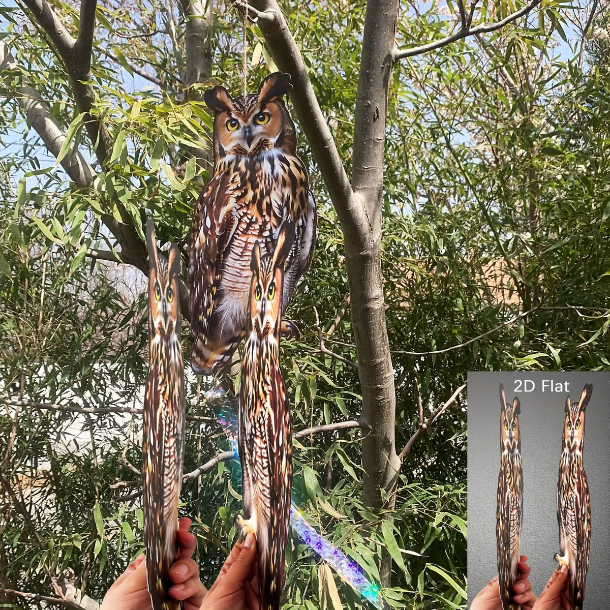 Garden Bird Deterrent Realistic Owl Weather-Resistant