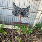 Garden Bird Sculpture Realistic Flapping Wings Powder-Coated Metal