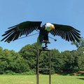 Garden Bird Sculpture Wind-Driven Weather-Resistant Metal