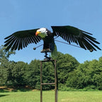 Garden Bird Sculpture Wind-Driven Weather-Resistant Metal