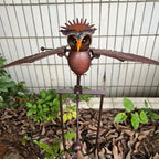 Garden Bird Sculpture Wind-Driven Weather-Resistant Metal