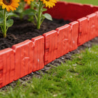 Garden Border Panel Interlocking Stone-Look Weather-Resistant