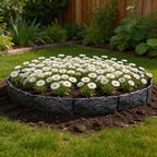 Garden Border Panel Interlocking Stone-Look Weather-Resistant