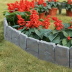 Garden Border Panel Interlocking Stone-Look Weather-Resistant