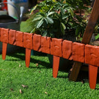 Garden Border Panel Interlocking Stone-Look Weather-Resistant