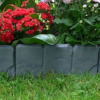 Garden Border Panel Interlocking Stone-Look Weather-Resistant
