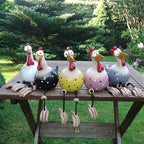 Garden Chicken Decoration Weather-Resistant Set of 2