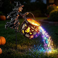 Garden Decoration Handcrafted LED-Lit Witch Figure