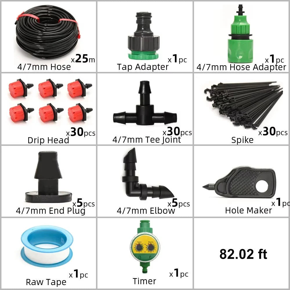 Garden Drip Kit Programmable Timer & Pressure Regulator