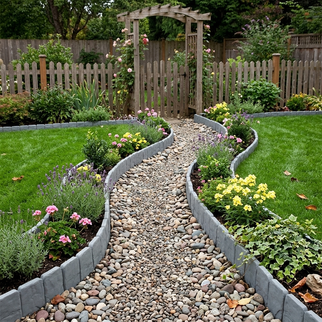 Garden Edging Panels Faux Stone Tool-Free Installation