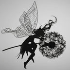 Garden Figurine Elf Silhouette Weather-Resistant Metal Ground Anchor