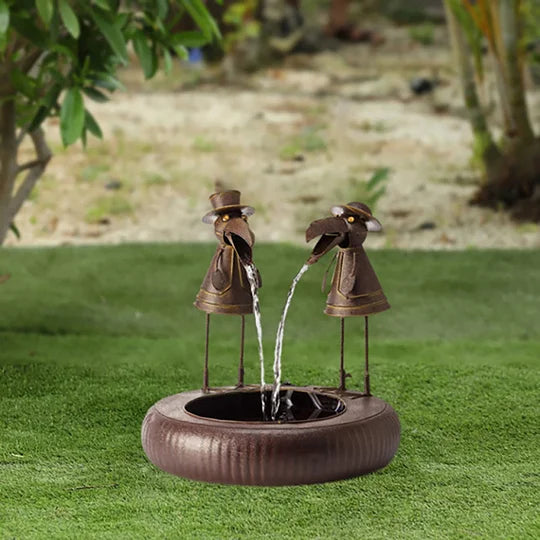 Garden Fountain Polyresin Animal Figurine With Pump