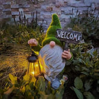 Garden Gnome Solar-Powered Automatic Dusk Sensor Resin