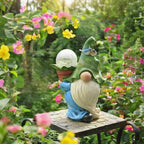 Garden Gnome Solar-Powered Automatic Dusk Sensor Resin
