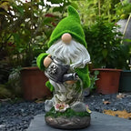 Garden Gnome Solar-Powered Automatic Dusk Sensor Resin