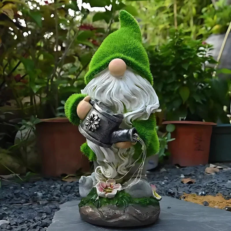 Garden Gnome Solar-Powered Automatic Dusk Sensor Resin