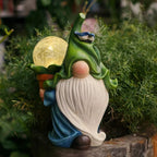 Garden Gnome Solar-Powered Automatic Dusk Sensor Resin