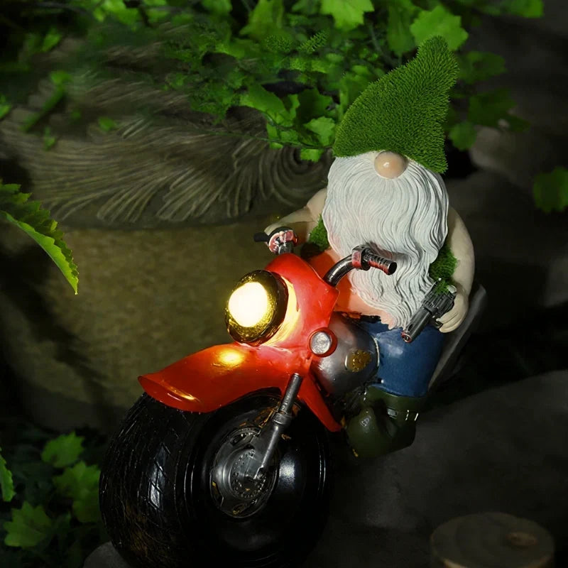 Garden Gnome Solar-Powered Automatic Dusk Sensor Resin