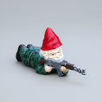 Garden Gnome Tactical Camouflage Painted Resin Weather-Resistant