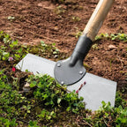 Garden Hoe & Scraper Wide Steel Blade Wooden Handle