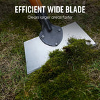 Garden Hoe & Scraper Wide Steel Blade Wooden Handle