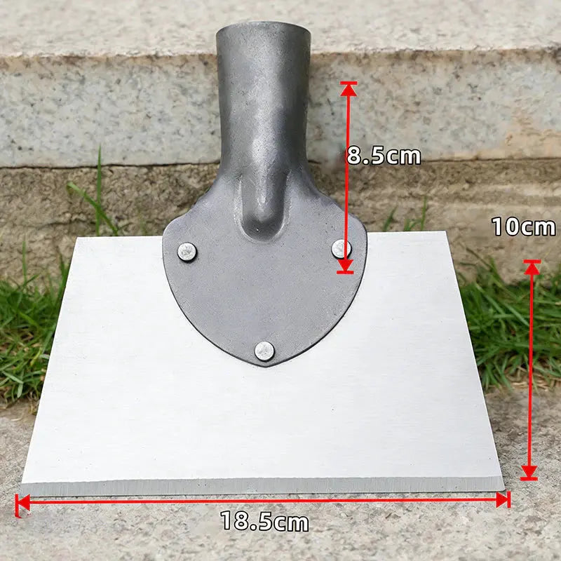 Garden Hoe & Scraper Wide Steel Blade Wooden Handle