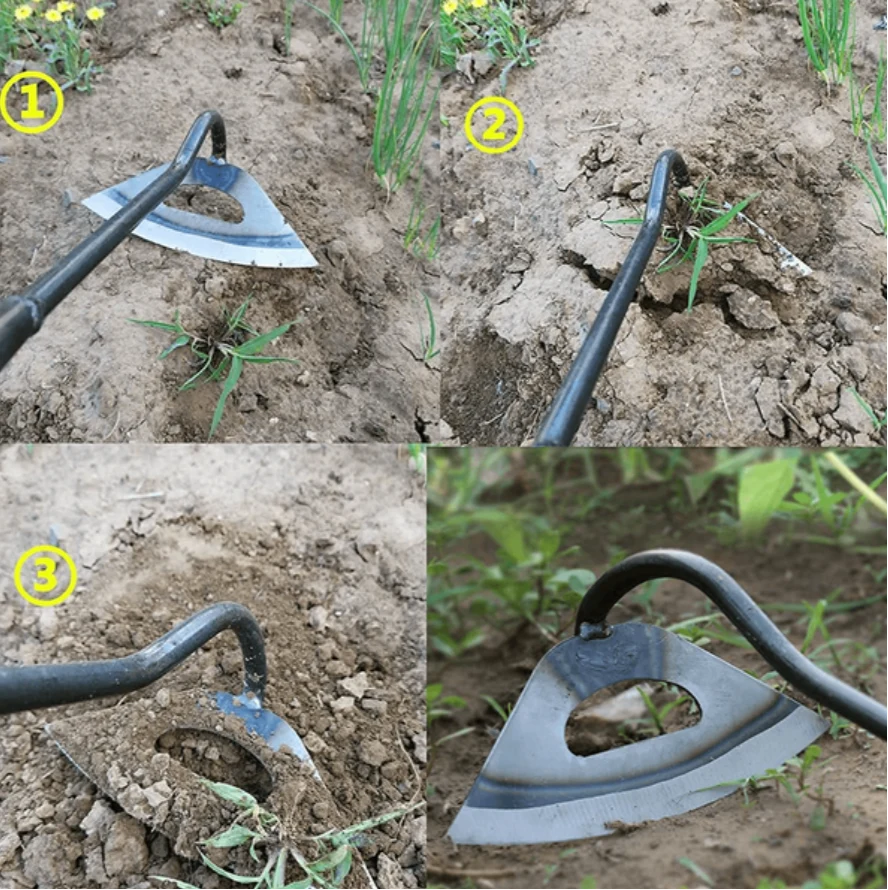 Garden Hoe Steel Hollow Blade Non-Slip Grip