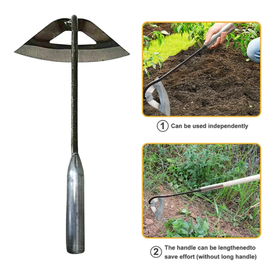 Garden Hoe Steel Hollow Blade Non-Slip Grip