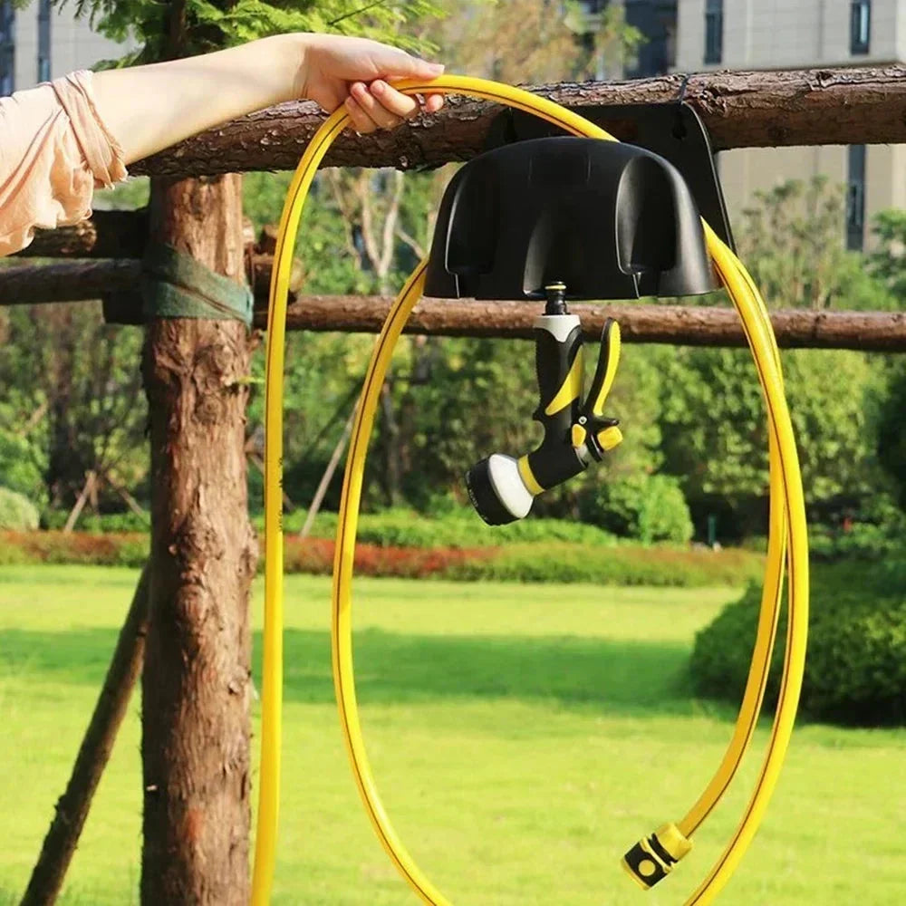 Garden Hose Holder Wall Mount Anti-Kink Grooves