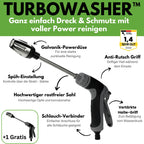 Garden Hose Nozzle Adjustable High-Pressure 360-Degree Rotating Head