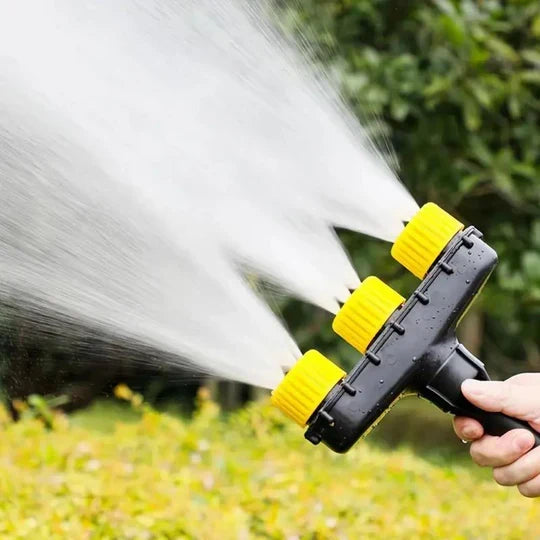 Garden Hose Nozzle Adjustable Spray Patterns Quick-Connect Water-Saving
