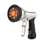 Garden Hose Nozzle Heavy-Duty Metal 9 Spray Patterns