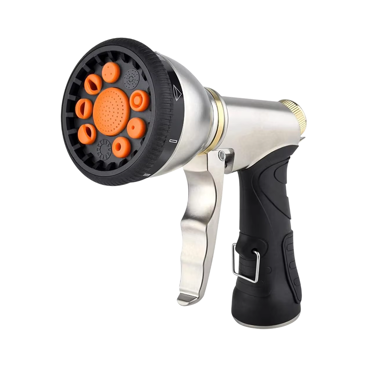 Garden Hose Nozzle Heavy-Duty Metal 9 Spray Patterns