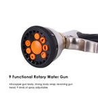 Garden Hose Nozzle Heavy-Duty Metal 9 Spray Patterns