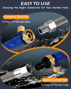 Garden Hose Nozzle High-Pressure Dual Brass Ball Valve