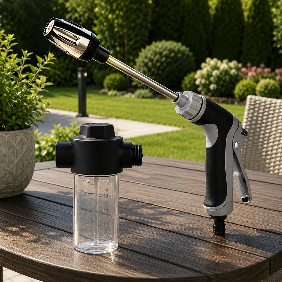 Garden Hose Nozzle High-Pressure Foam Cannon Ergonomic Handle