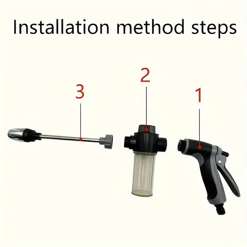 Garden Hose Nozzle High-Pressure Foam Cannon Ergonomic Handle