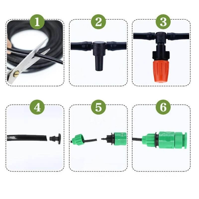 Garden Irrigation System Smart Water-Saving Adjustable Nozzles