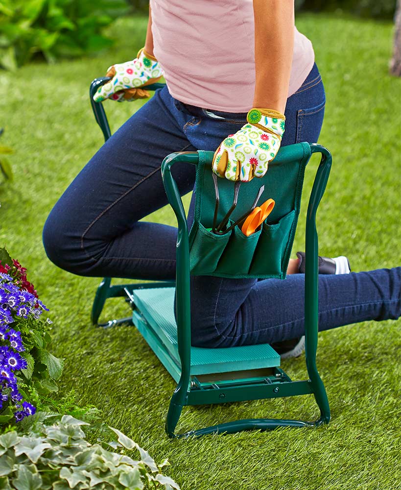 Garden Kneeler & Seat Foldable Padded 331 Lb Capacity