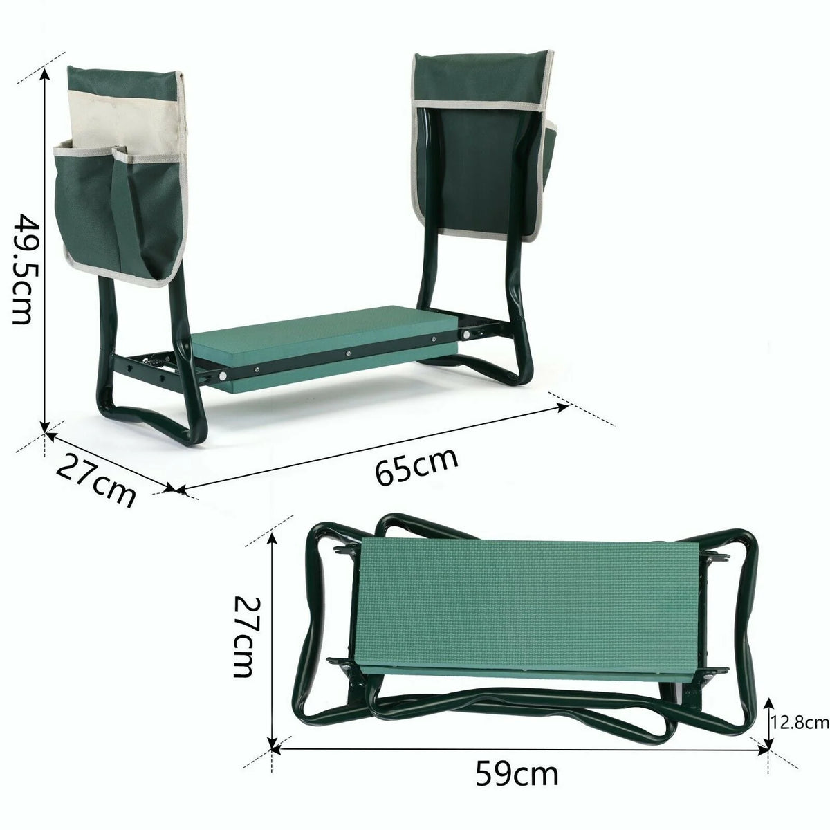 Garden Kneeler & Seat Foldable Padded 331 Lb Capacity