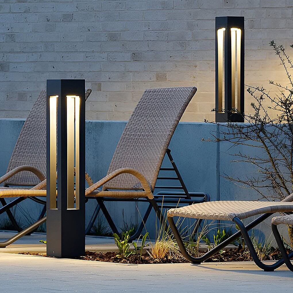 Garden Lamp Cast Aluminum & Glass Warm White LED