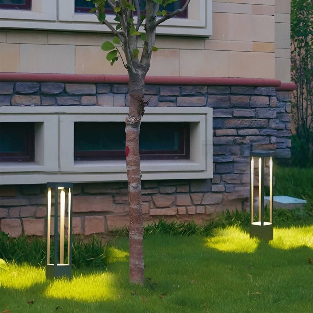 Garden Lamp Cast Aluminum & Glass Warm White LED
