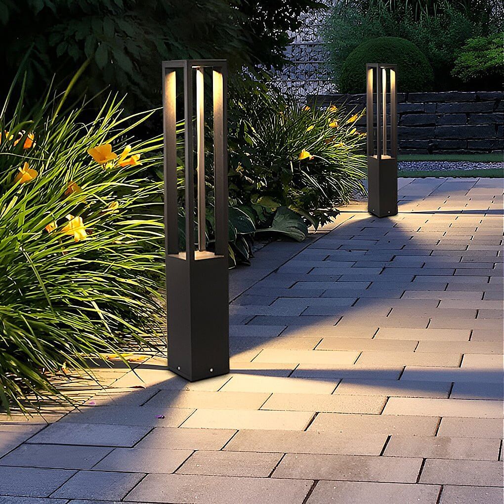 Garden Lamp Cast Aluminum & Glass Warm White LED