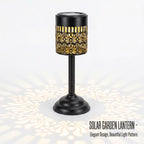 Garden Lamp Solar-Powered Peony-Inspired Metal Weather-Resistant