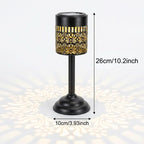 Garden Lamp Solar-Powered Peony-Inspired Metal Weather-Resistant