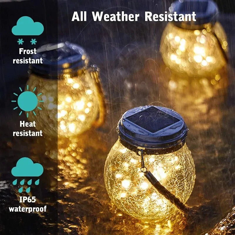 Garden Lantern Solar Powered Dusk Sensor Weatherproof