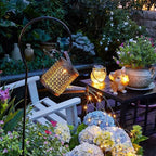 Garden Lantern Solar-Powered Water-Pouring Effect Weather-Resistant