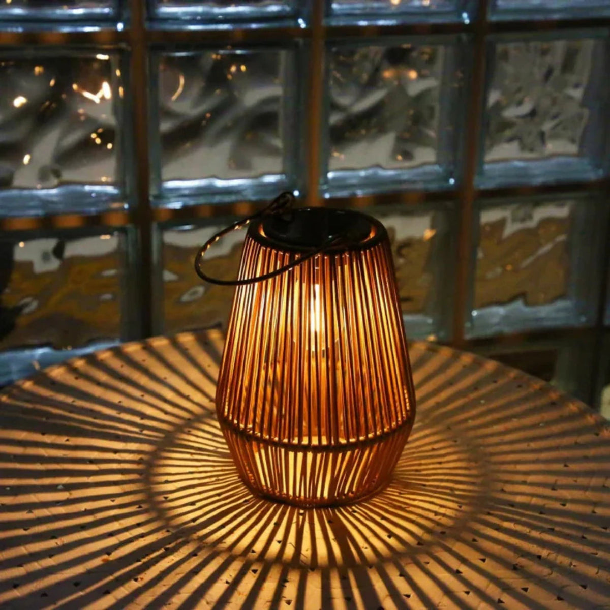 Garden Lantern Solar Powered Weatherproof Handcrafted