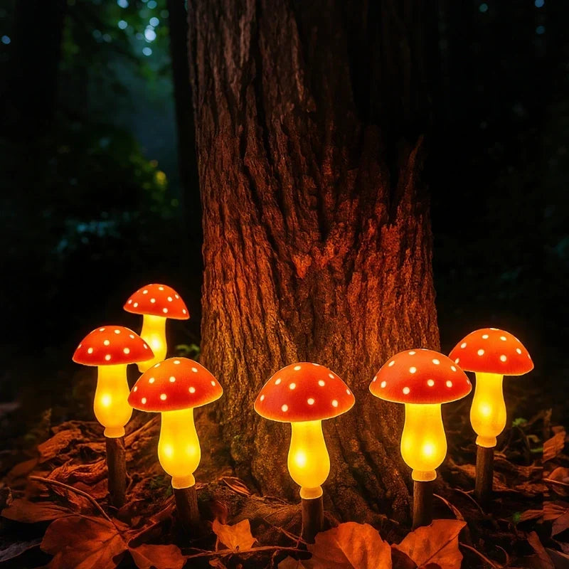 Garden Lights Mushroom Design Solar Powered IP65
