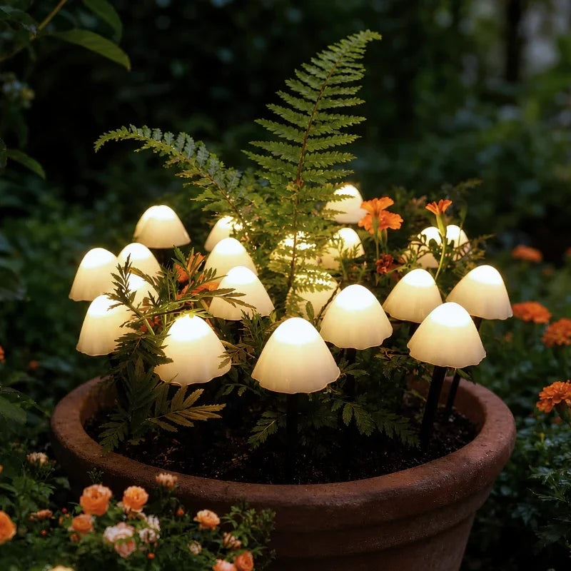 Garden Lights Mushroom Design Solar Powered IP65